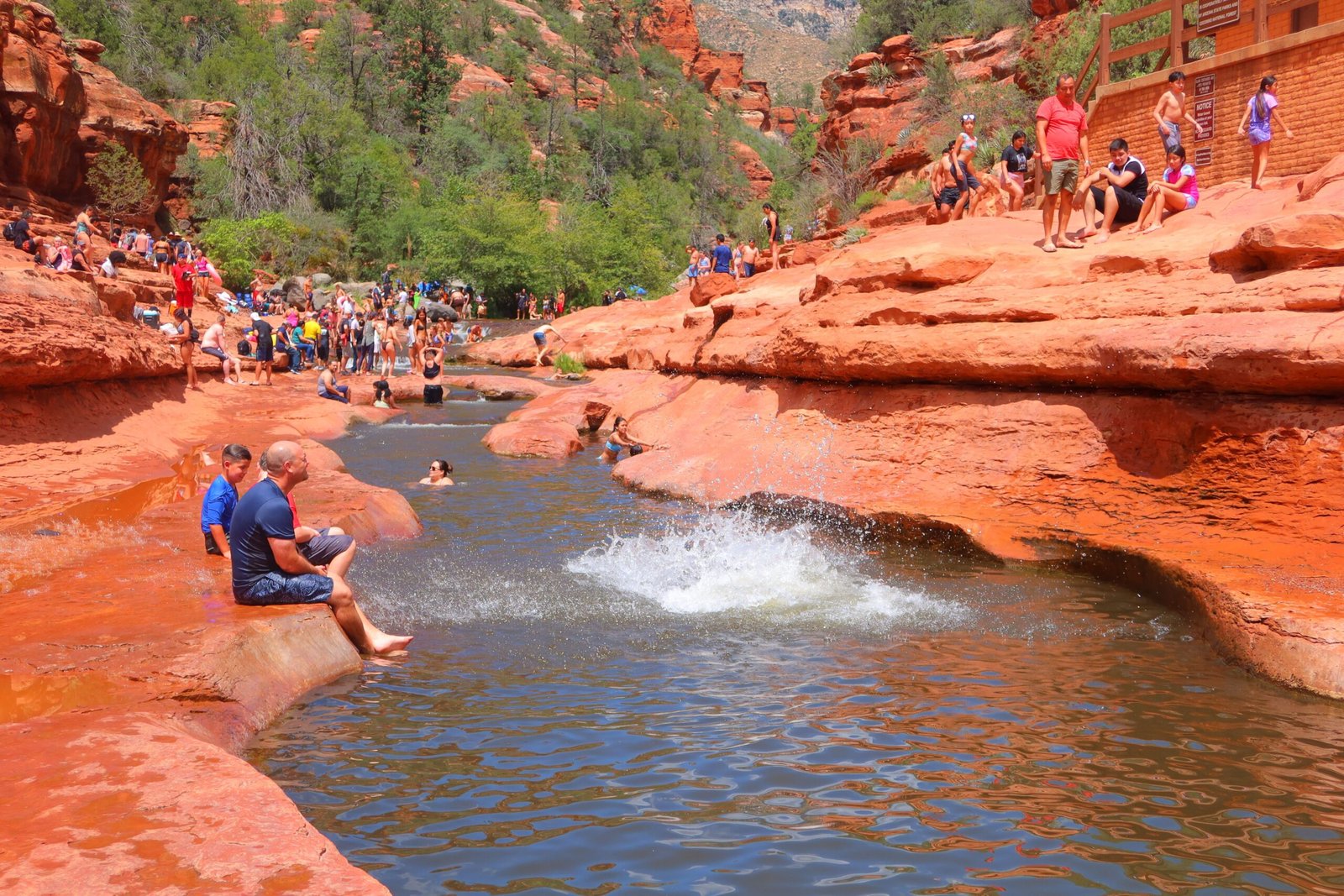 Explore Slide Rock State Park and enjoy natural water slides.