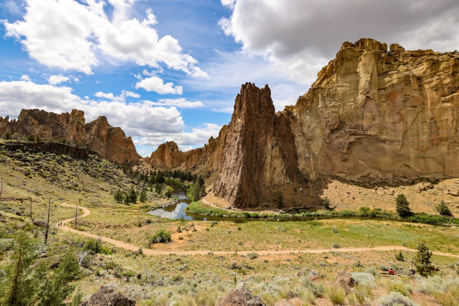 Explore the stunning landscapes at Smith Rock State Park.
