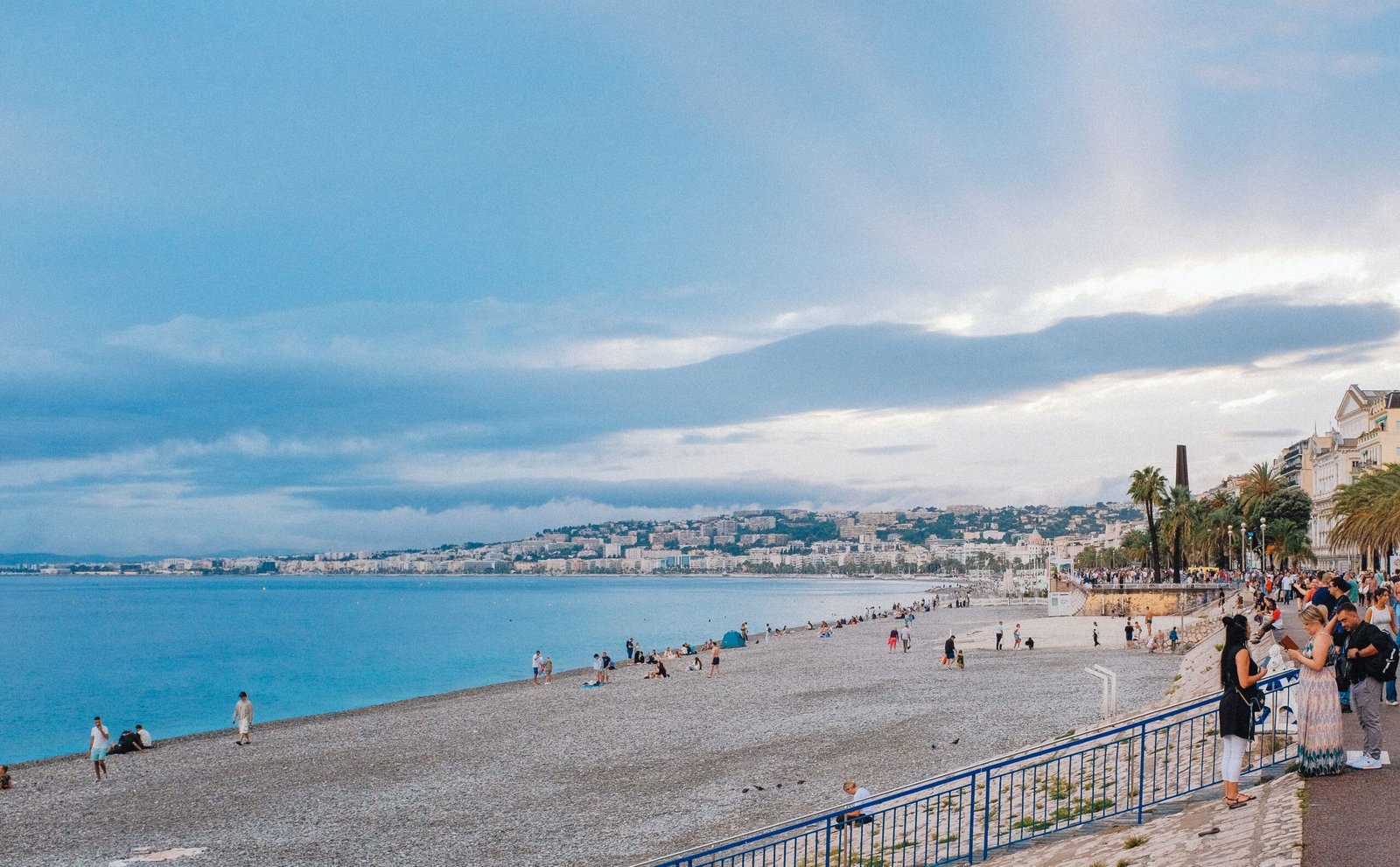 Relax on the pebbled beaches of Nice, such as Plage Publique de Beau Rivage