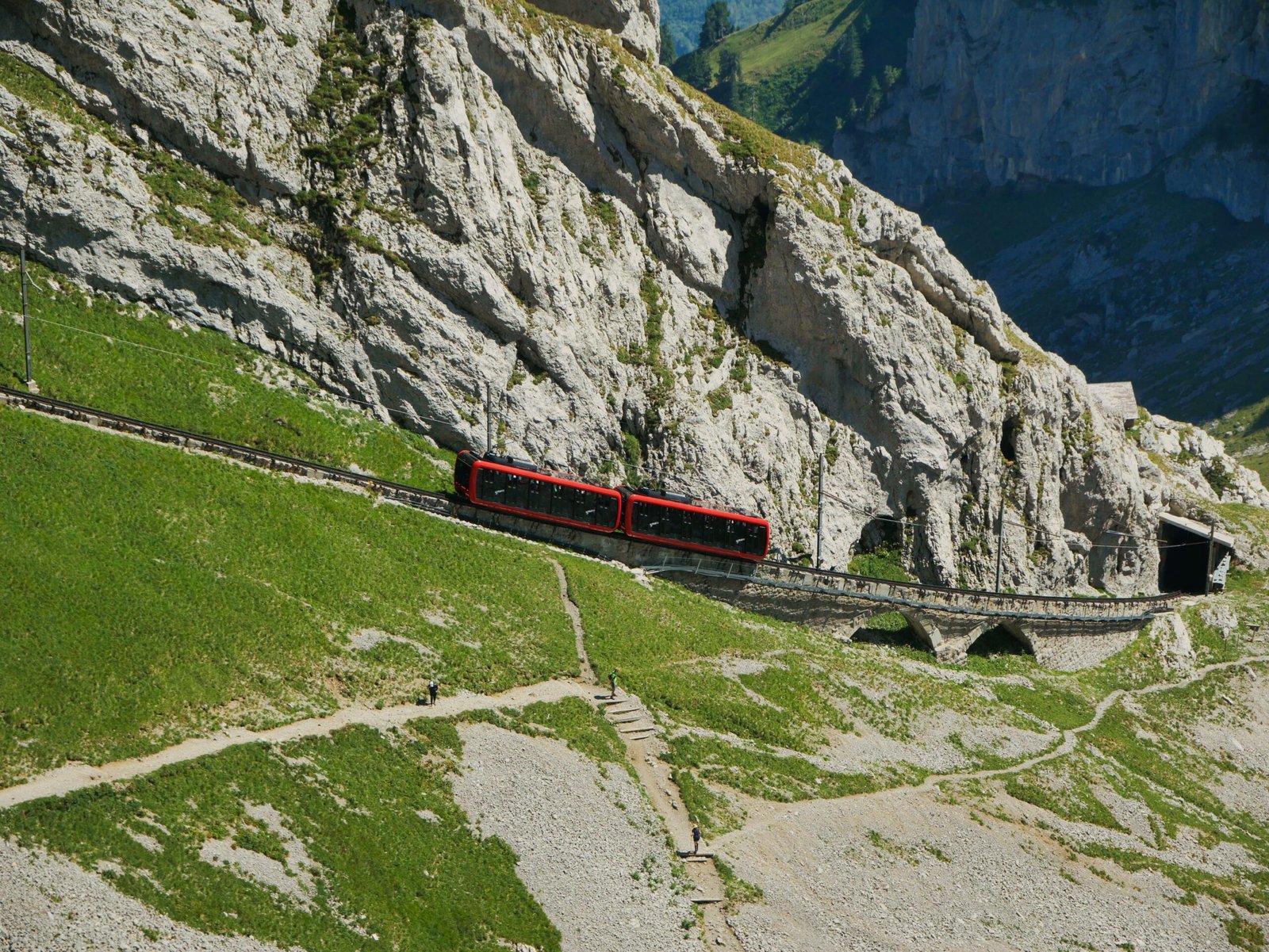 Enjoy breathtaking views from Mount Pilatus via the cogwheel train