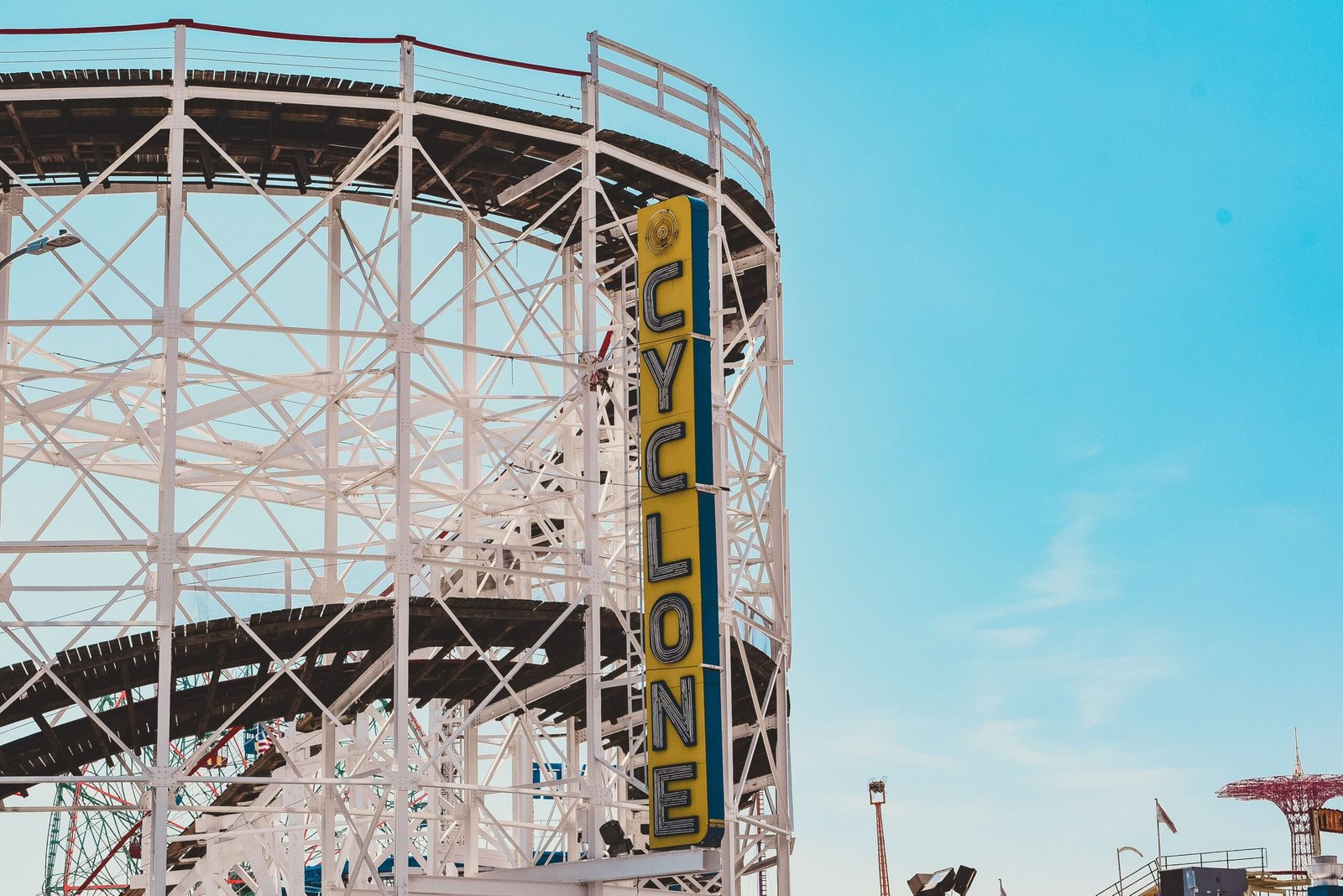 Enjoy a day at Coney Island and ride the iconic Cyclone rollercoaster