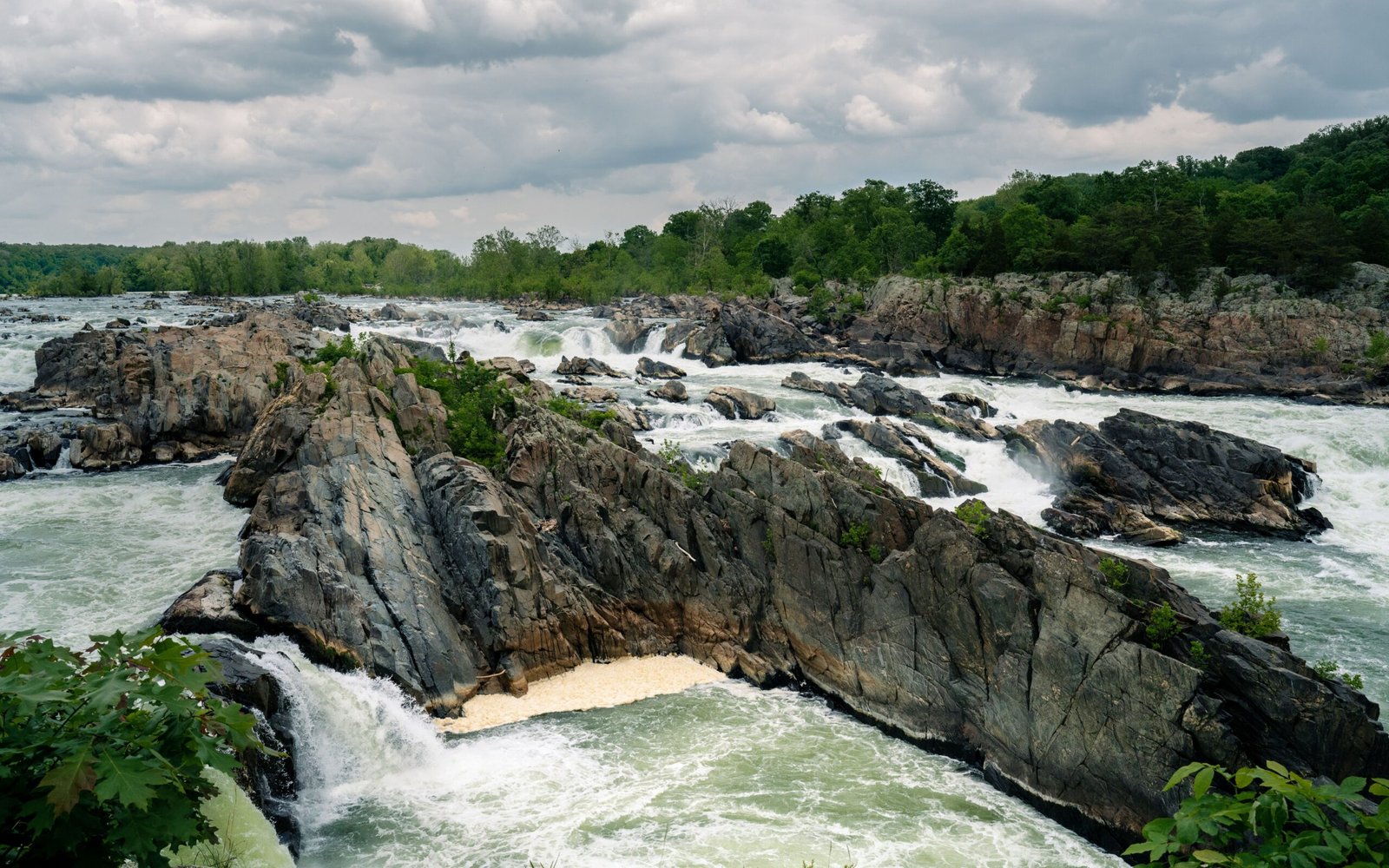 Hike the nearby trails at Great Falls Park.