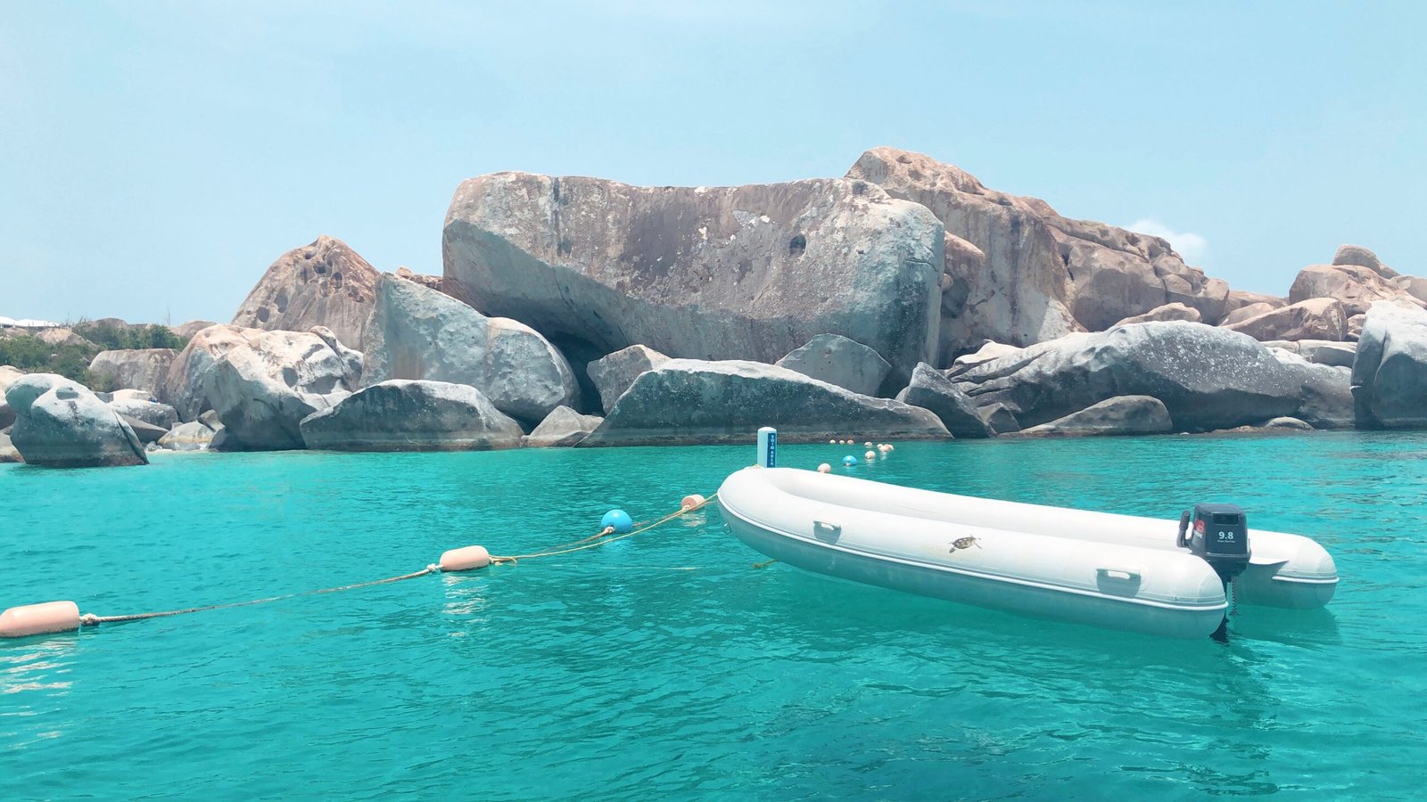 Take a scenic boat trip to the Baths on Virgin Gorda