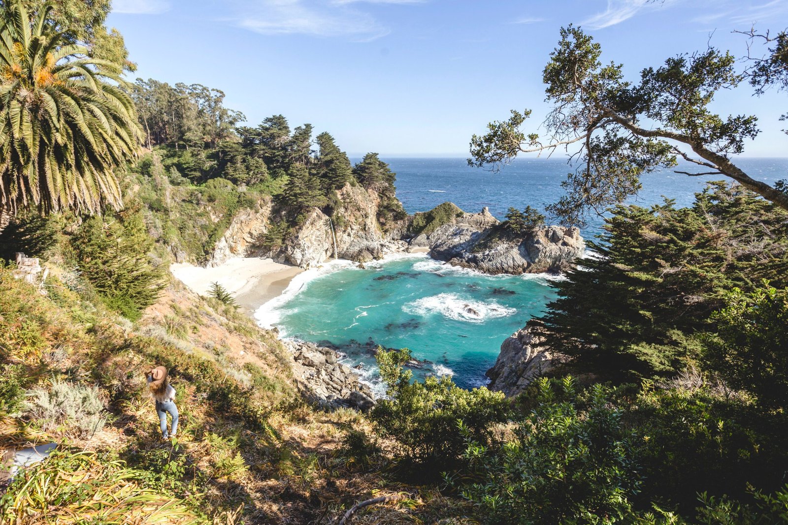 Hike the McWay Falls Trail at Julia Pfeiffer Burns State Park.