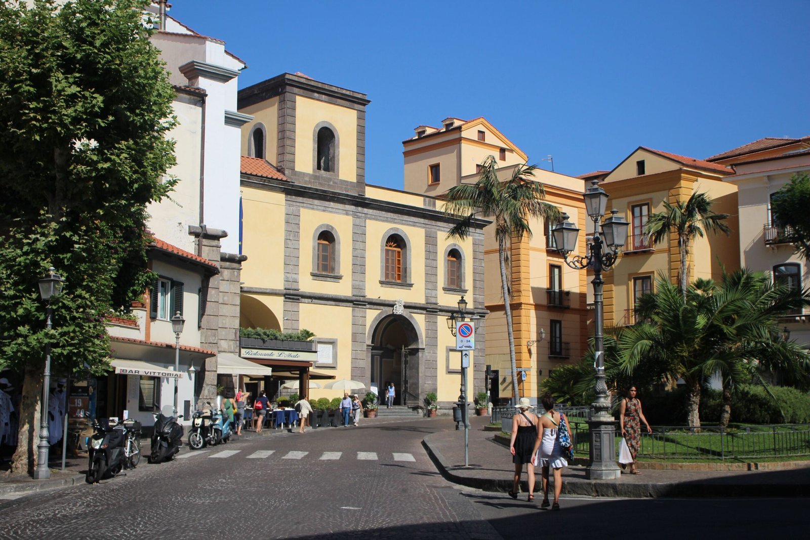 Relax at Piazza Tasso, the bustling main square of Sorrento