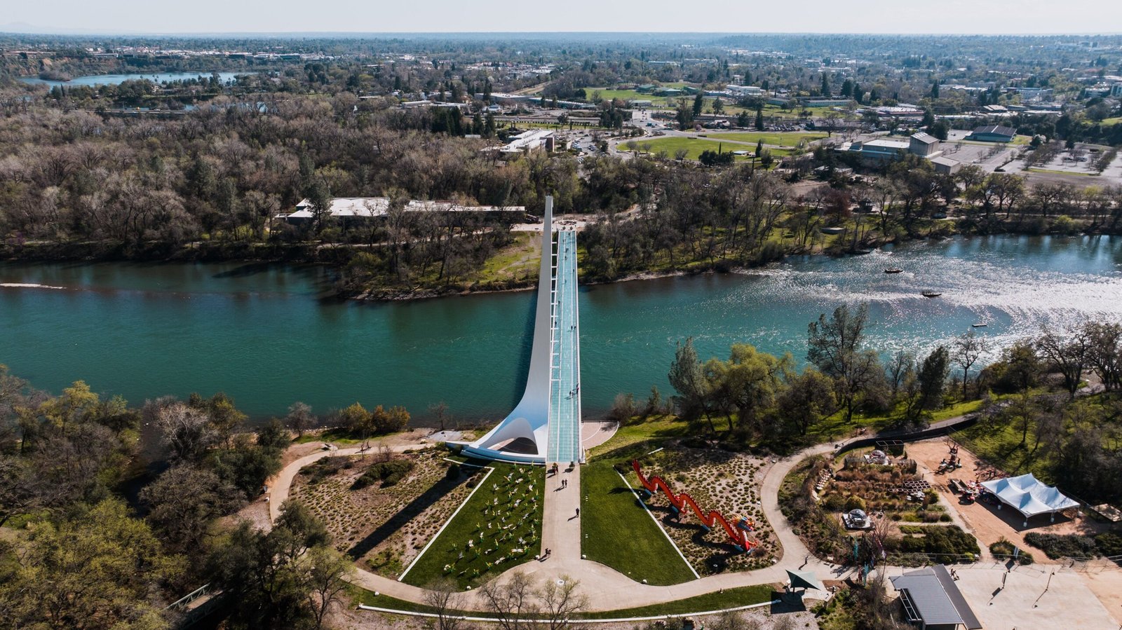 Explore the stunning Sundial Bridge at Turtle Bay Exploration Park.