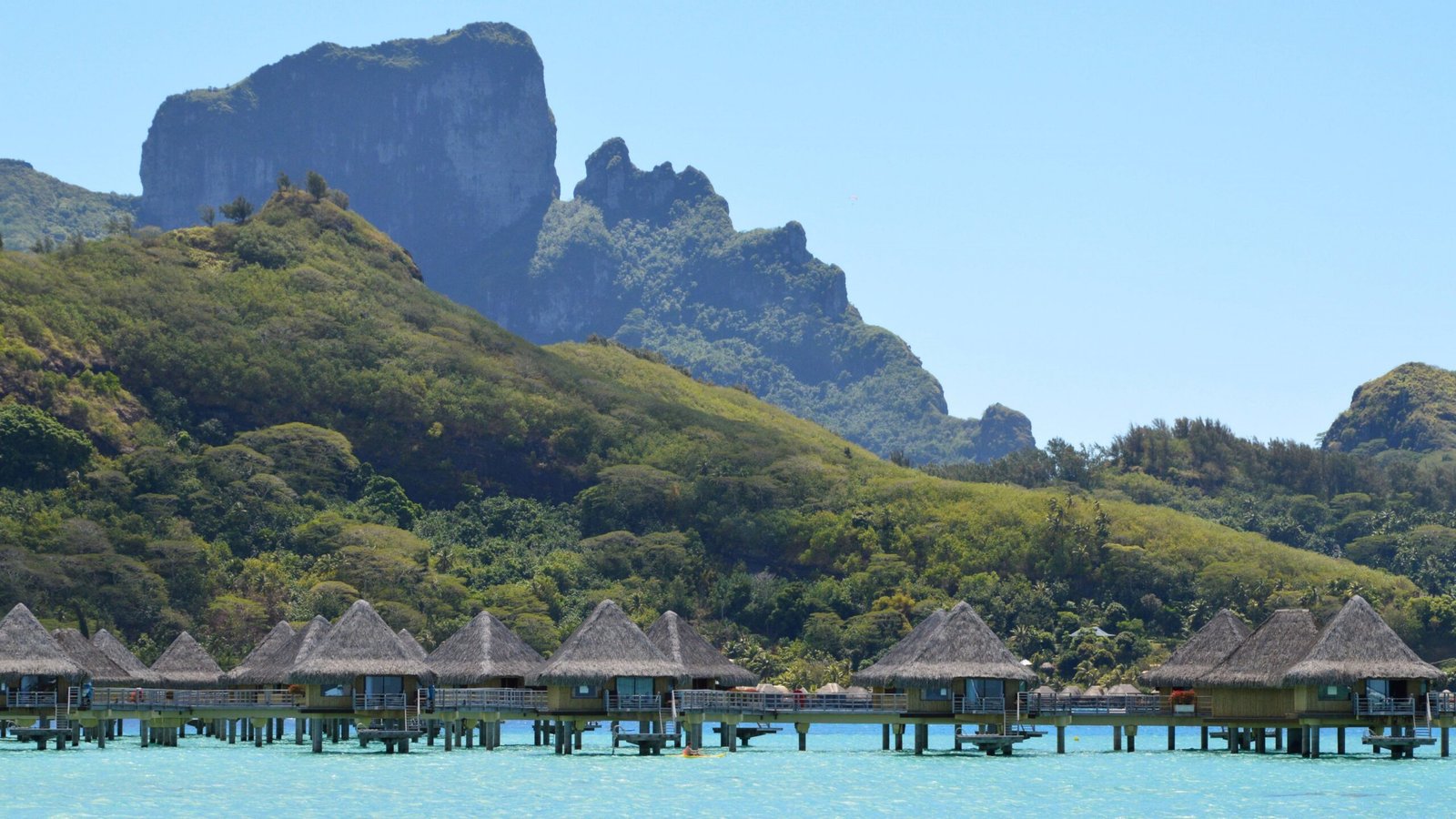 Visit the famous mountainous landscape of Mount Otemanu on Bora Bora.