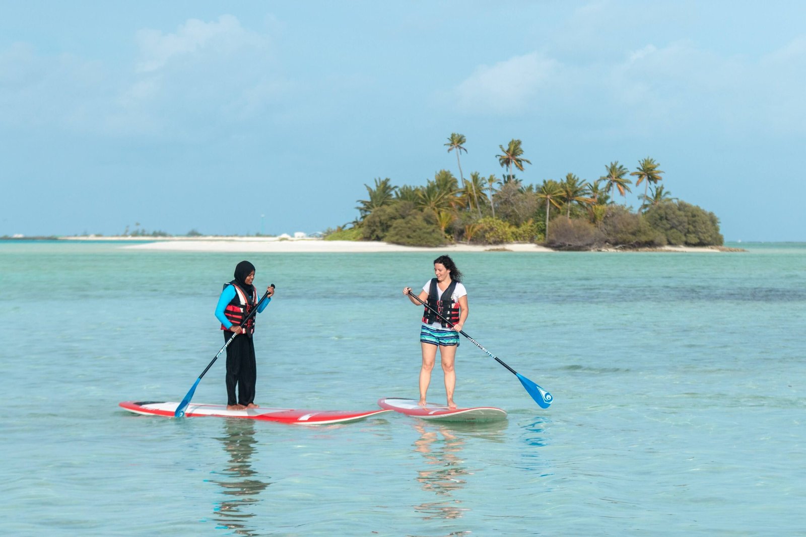 Enjoy water sports at Orient Bay, known for its beautiful scenery.