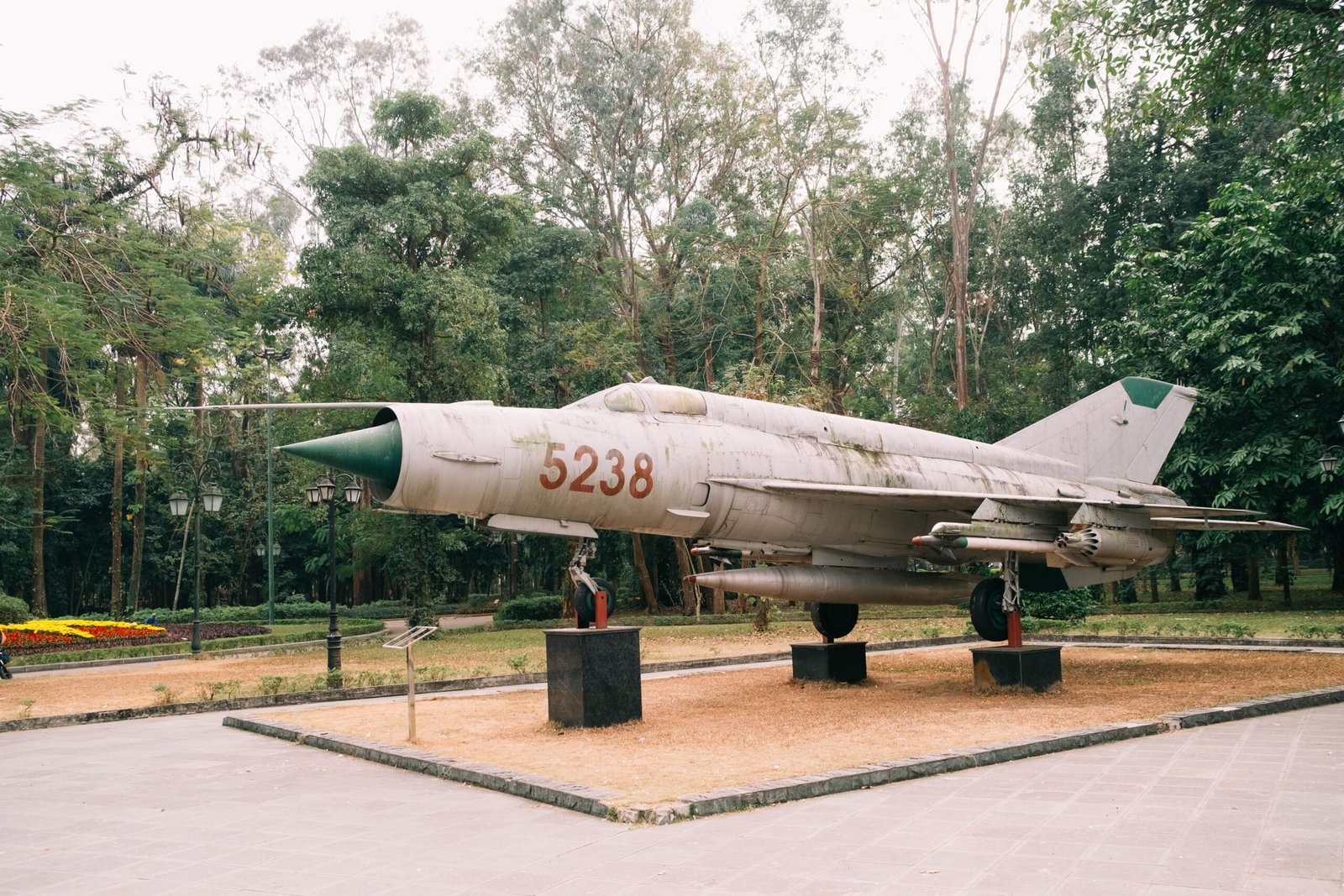 Explore military artifacts at the Military Park.