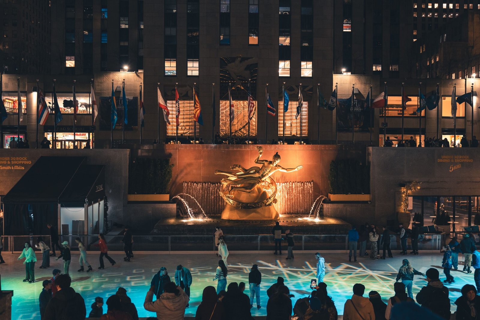 Ice skate at Rockefeller Center under the iconic Christmas tree.