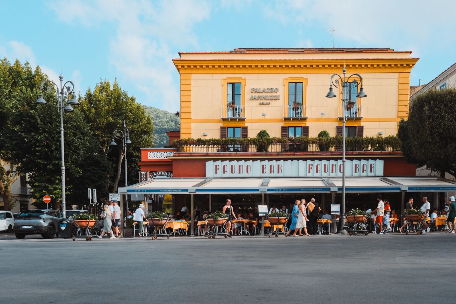 Stroll through the historic Piazza Tasso in the heart of Sorrento