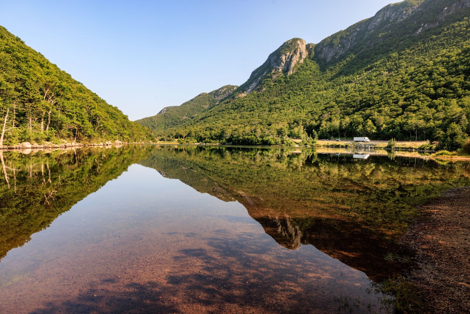 Explore the stunning Franconia Notch State Park for hiking and stunning vistas.