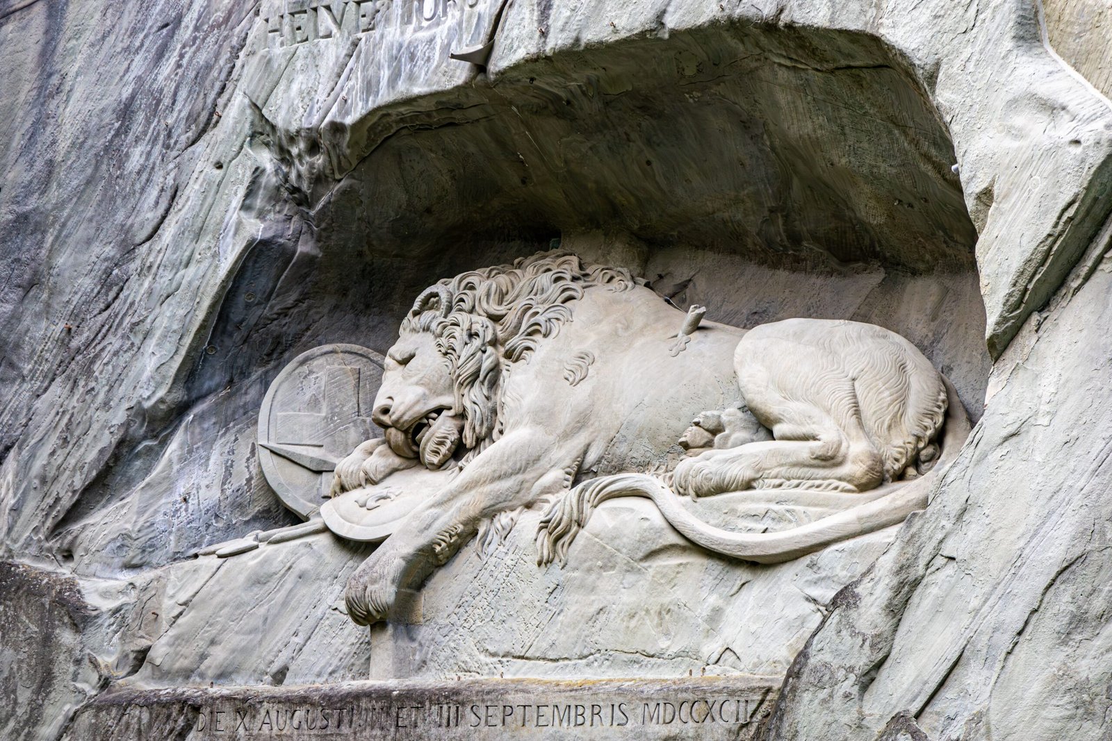 Visit the Lion Monument (Löwendenkmal), a tribute to Swiss Guards who died during the French Revolution