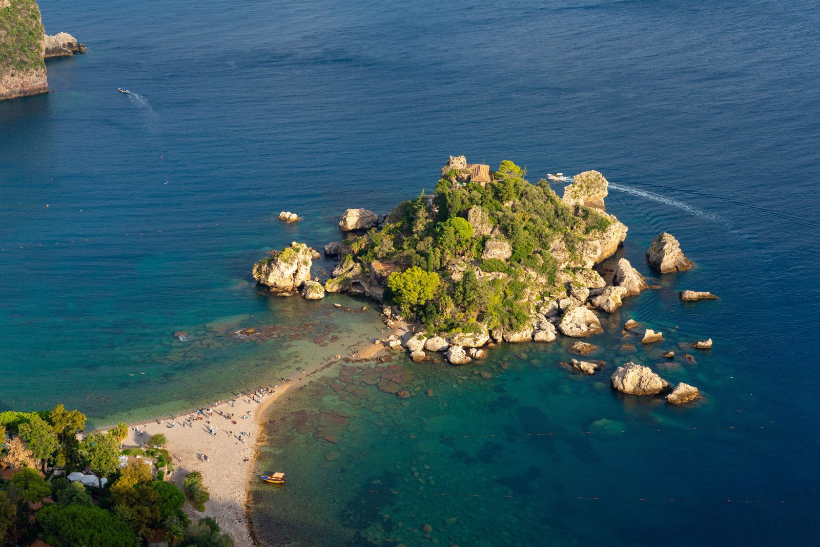 Relax at the beautiful Isola Bella beach
