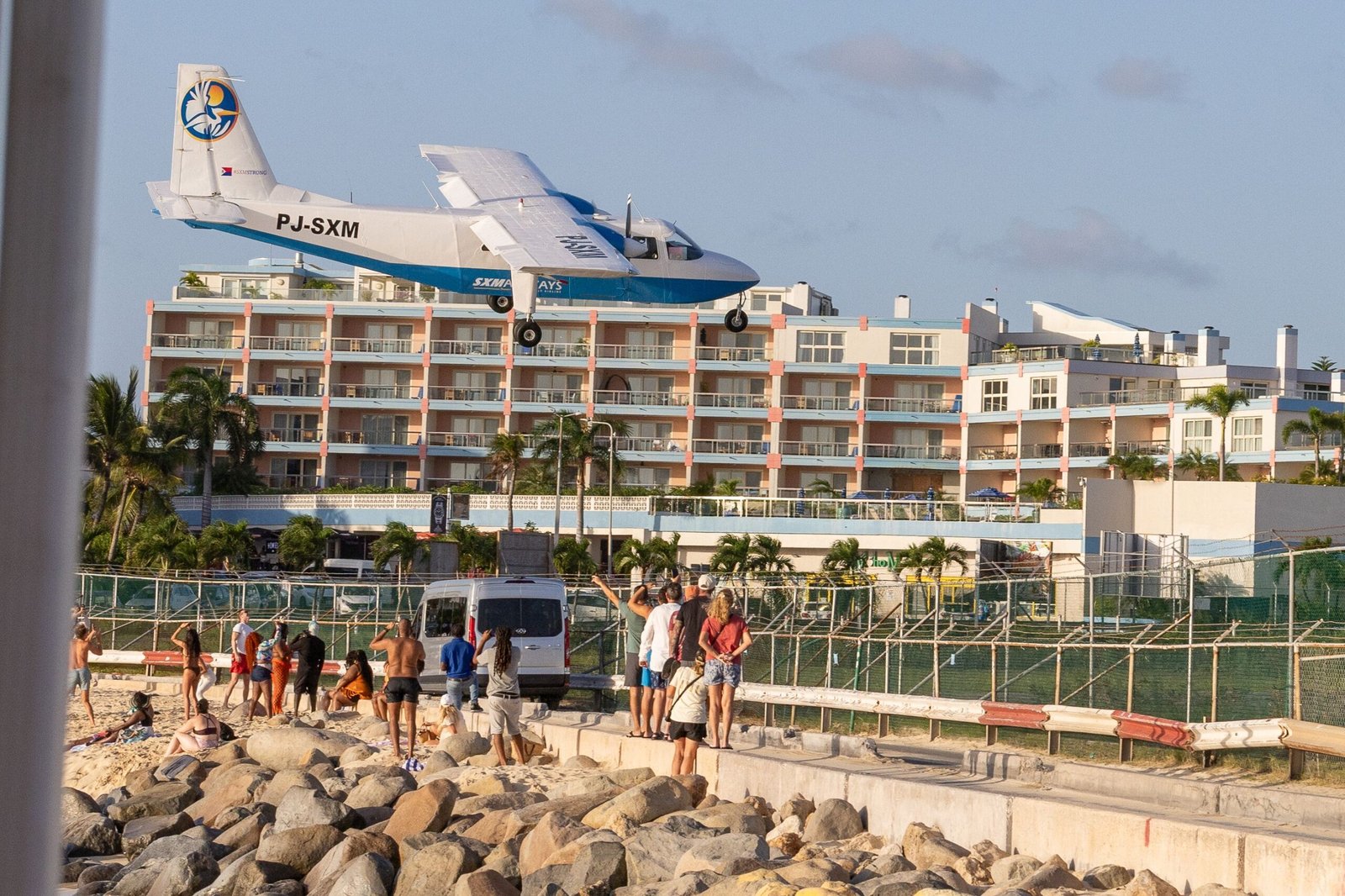 Relax on the stunning Maho Beach and watch planes land overhead.