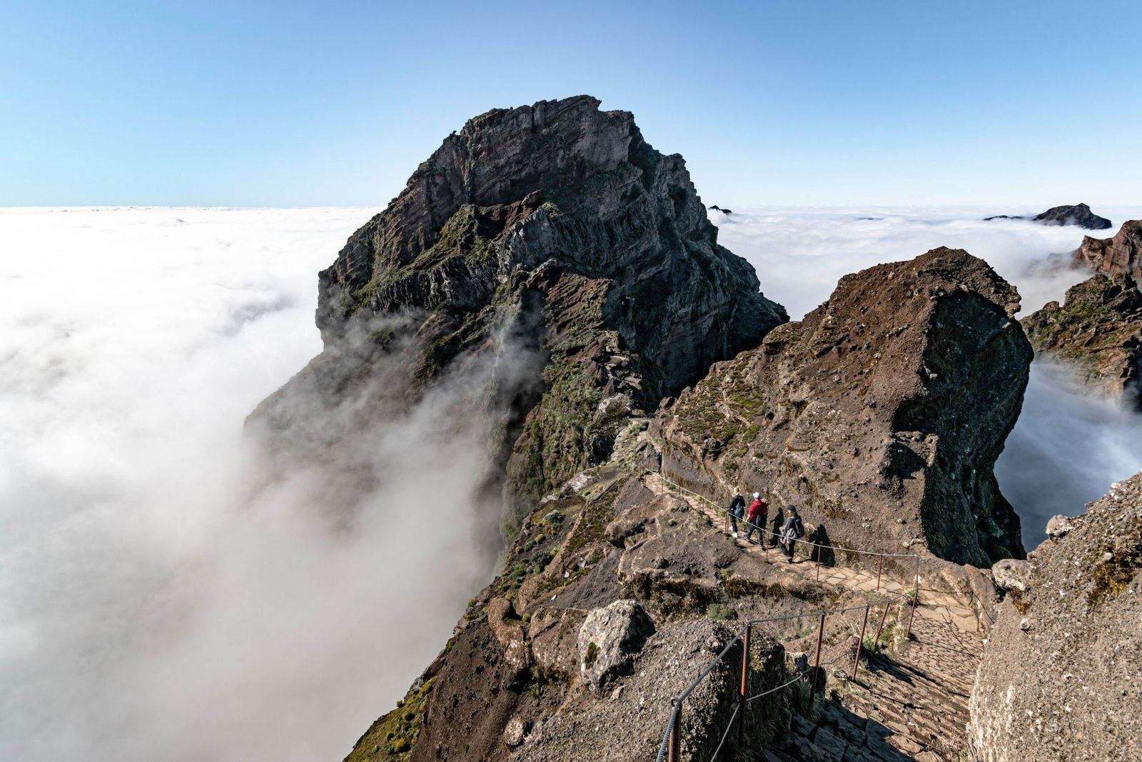 Hike to the peak of Mount Pico, the highest mountain in Portugal.