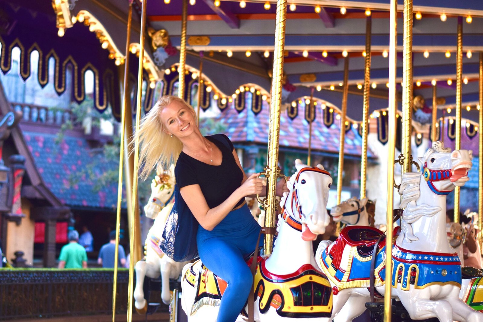 Take a family-friendly ride on the Anaheim GardenWalk’s carousel