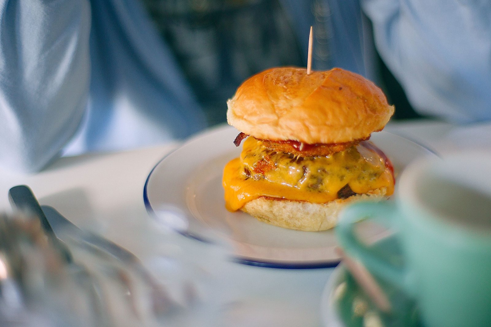 Enjoy a meal at The Spot for delicious burgers beside the beach