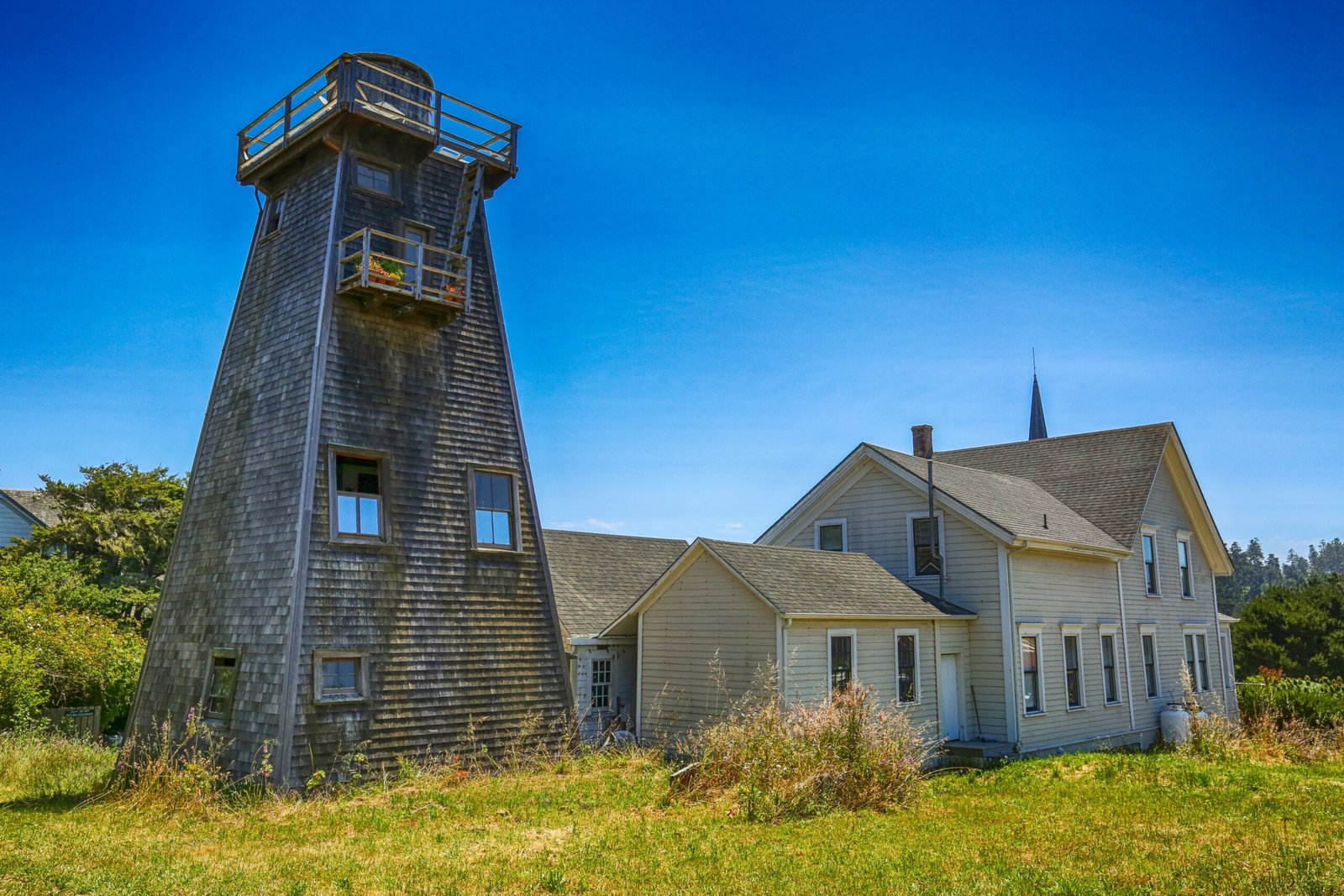Explore the charming downtown Mendocino with its historic buildings and shops.