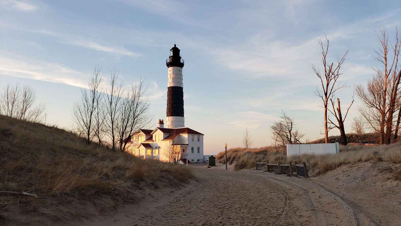 Stroll along Ludington State Park's scenic trails.